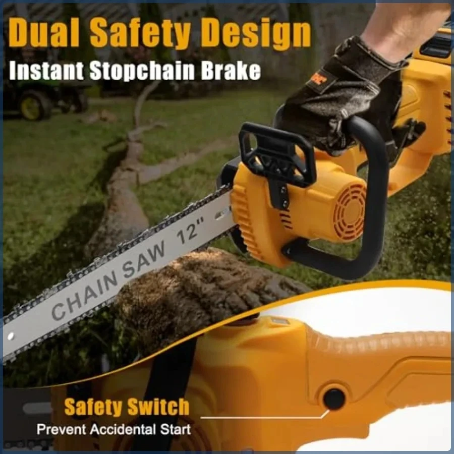 Electric Chainsaw Battery - Cordless Chain Saw Automatic Oiler Chainsaw