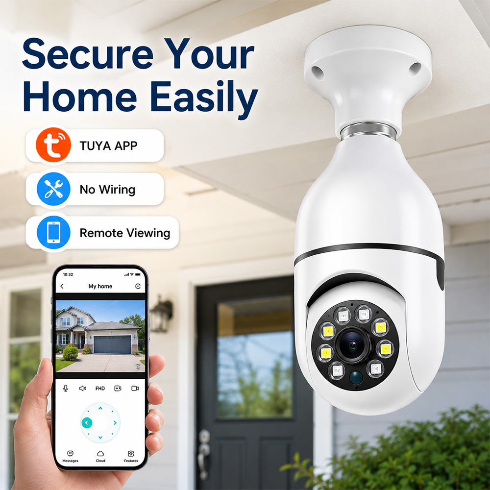 E27 1080P HD TUYA Bulb Camera  - Outdoor Power Outlet Wifi recension och pris