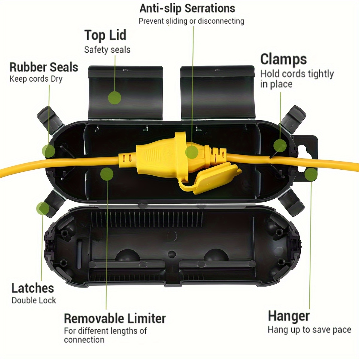 Extension Cord Plug Connection - Outdoor Power Outlet Cover recension och pris