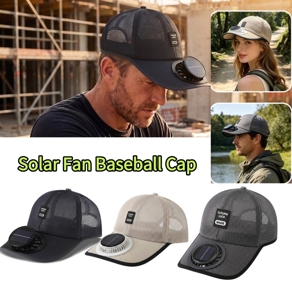 Unisex Solar Powered Fan Cap F - Outdoor Powersports recension och pris