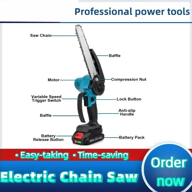 6-inch chainsaw timber logging - Electric Chainsaw Battery recension och pris