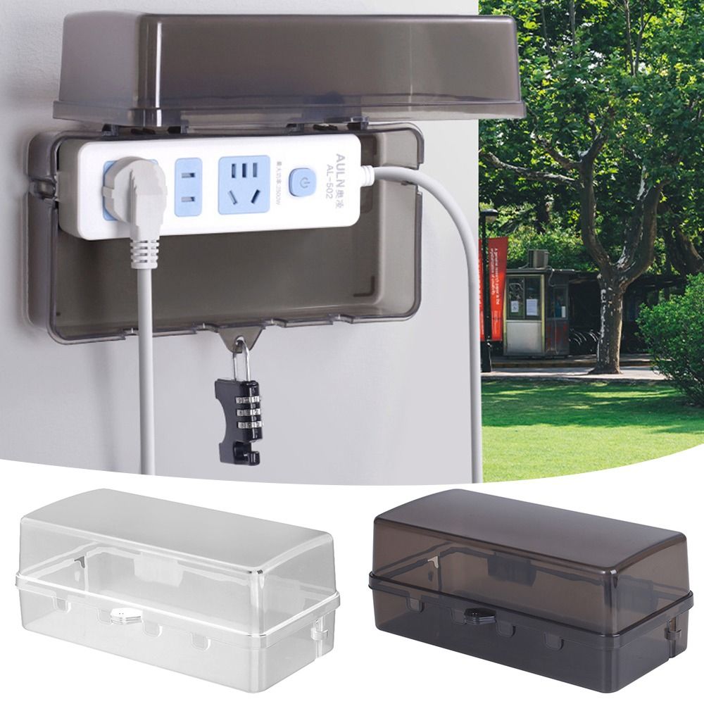 Portable Plastic Plug Box Anti - Outdoor Power Outlet Cover recension och pris