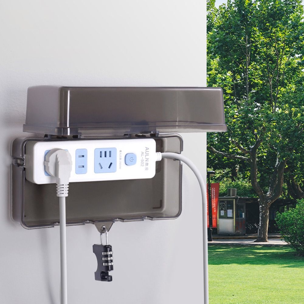Portable Plastic Plug Box Anti - Outdoor Power Outlet Cover recension och pris