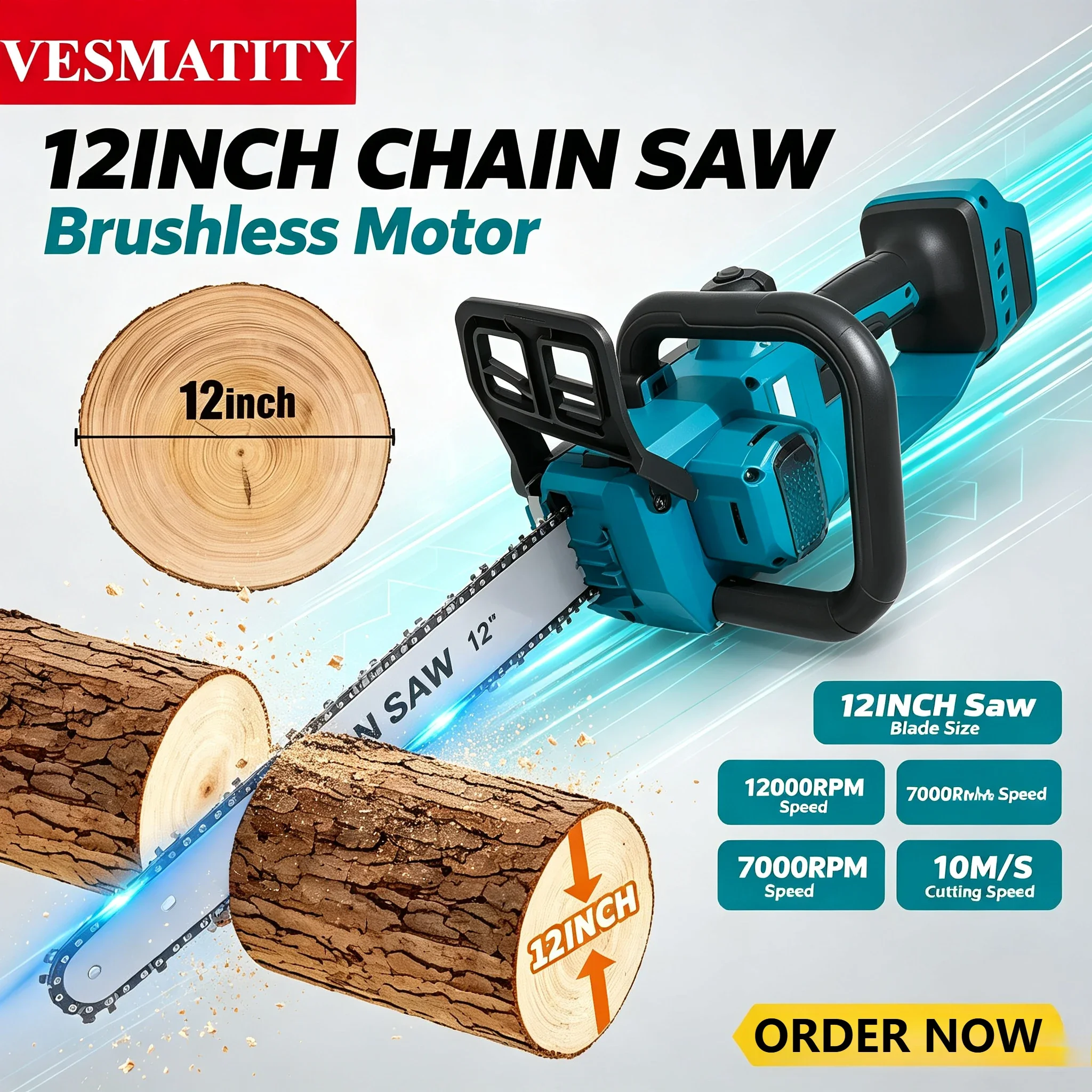 12 Inch Brushless Electric Cha - Electric Chainsaw Battery recension och pris