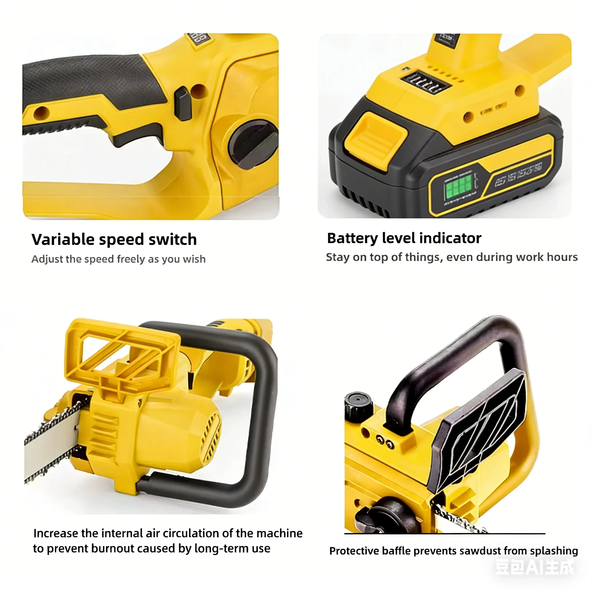 Cordless Chain Saw Automatic O - Electric Chainsaw Battery recension och pris
