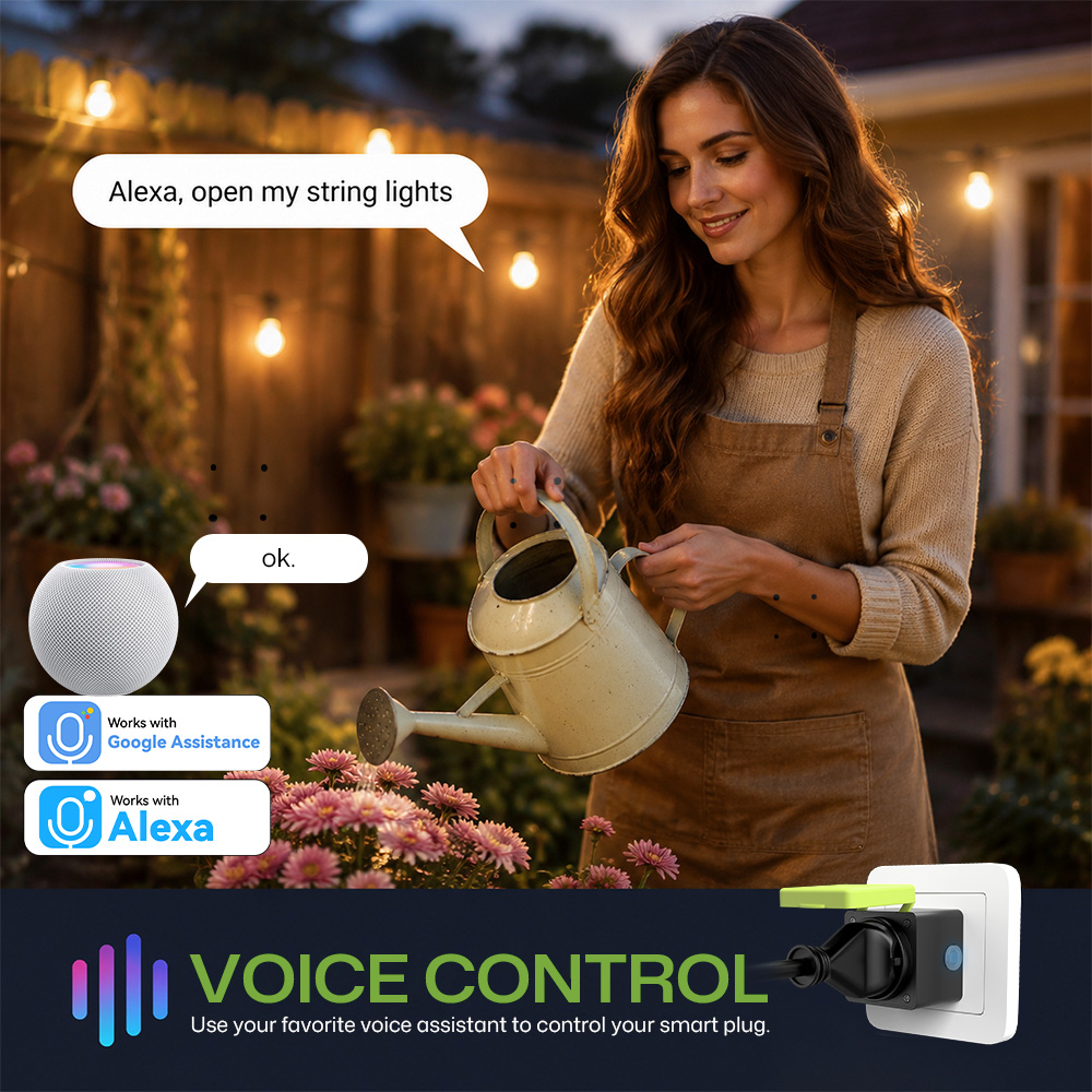 Waterproof Smart Socket With B - Outdoor Power Outlet Wifi recension och pris